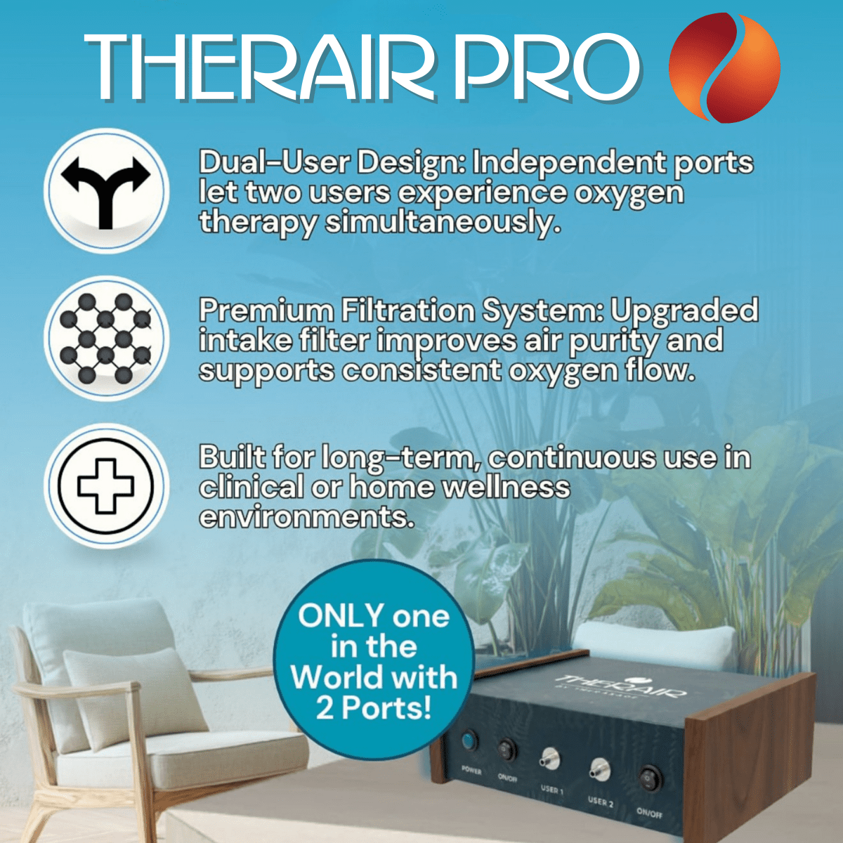 TherAir Pro Light Activated Energized Oxygen System Therasage