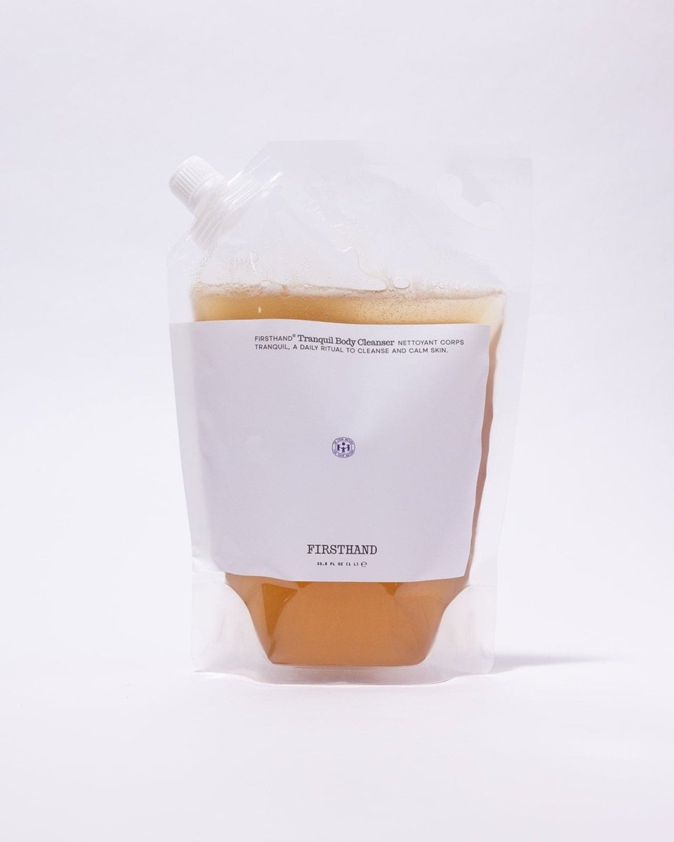 Firsthand Supply Tranquil Body Cleanser Refill 33.8 oz clear pouch