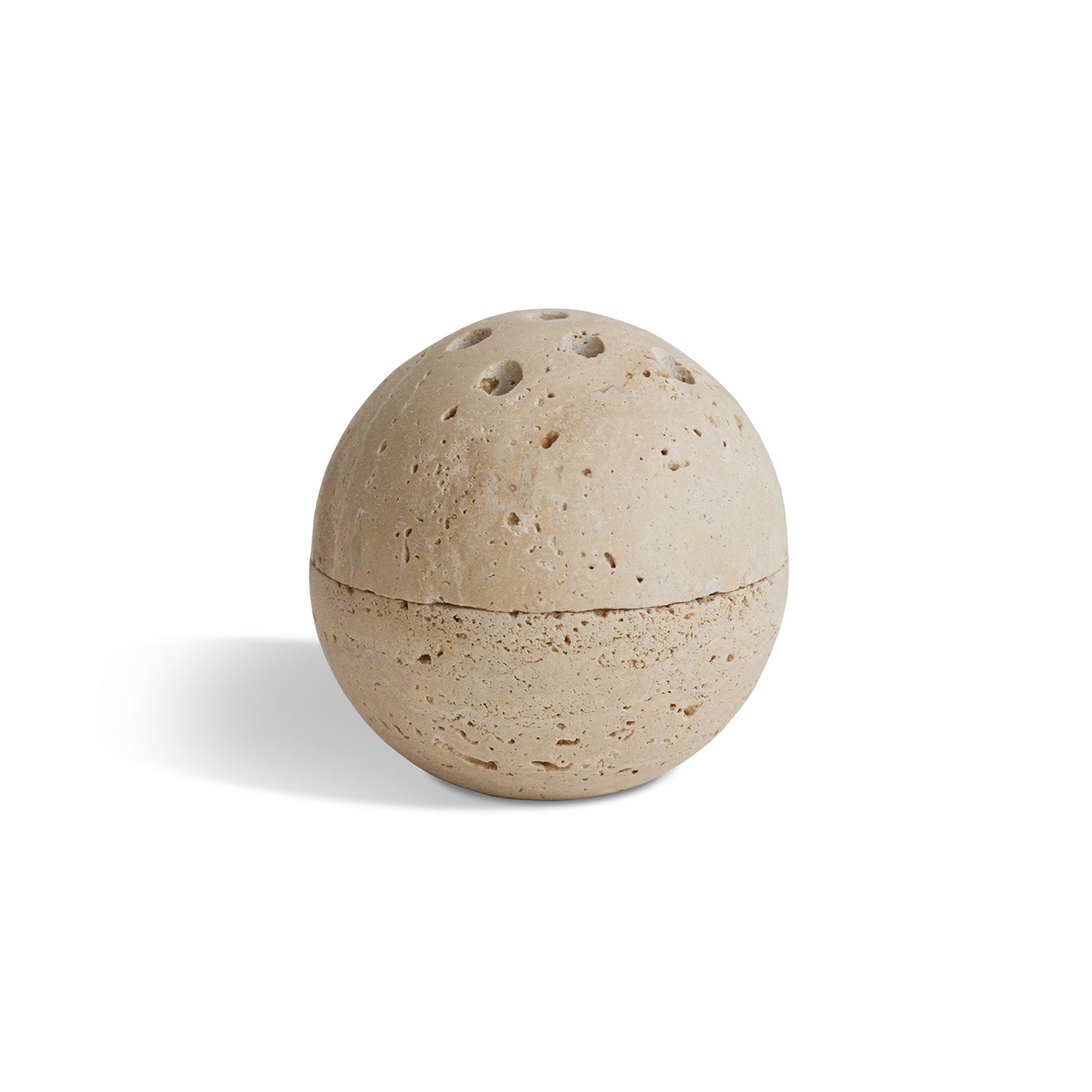 Travertine Sphere Incense & Smudging Burner CEDAR AND MYRRH