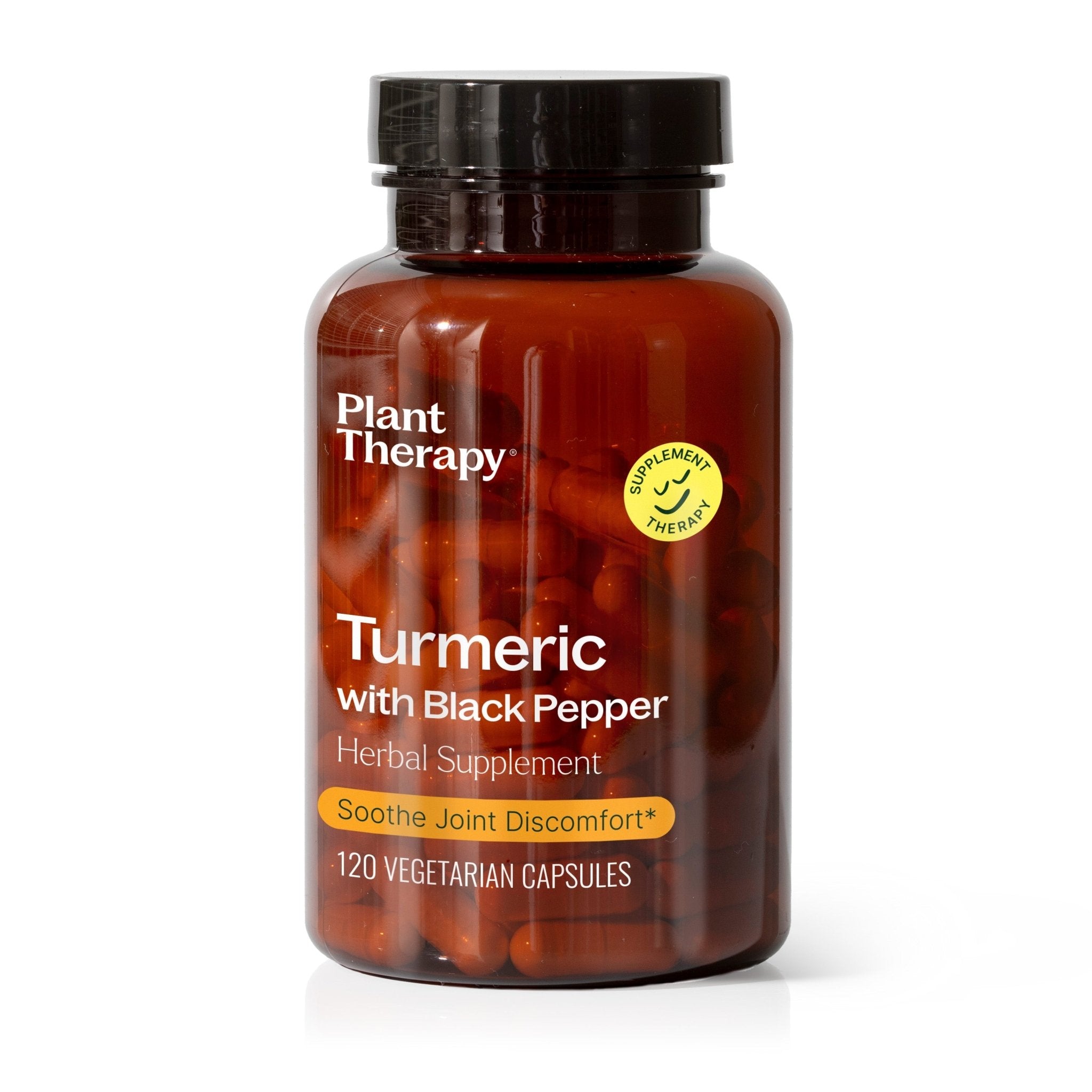 Turmeric with Black Pepper Herbal Supplement - 120 Capsules Plant Therapy
