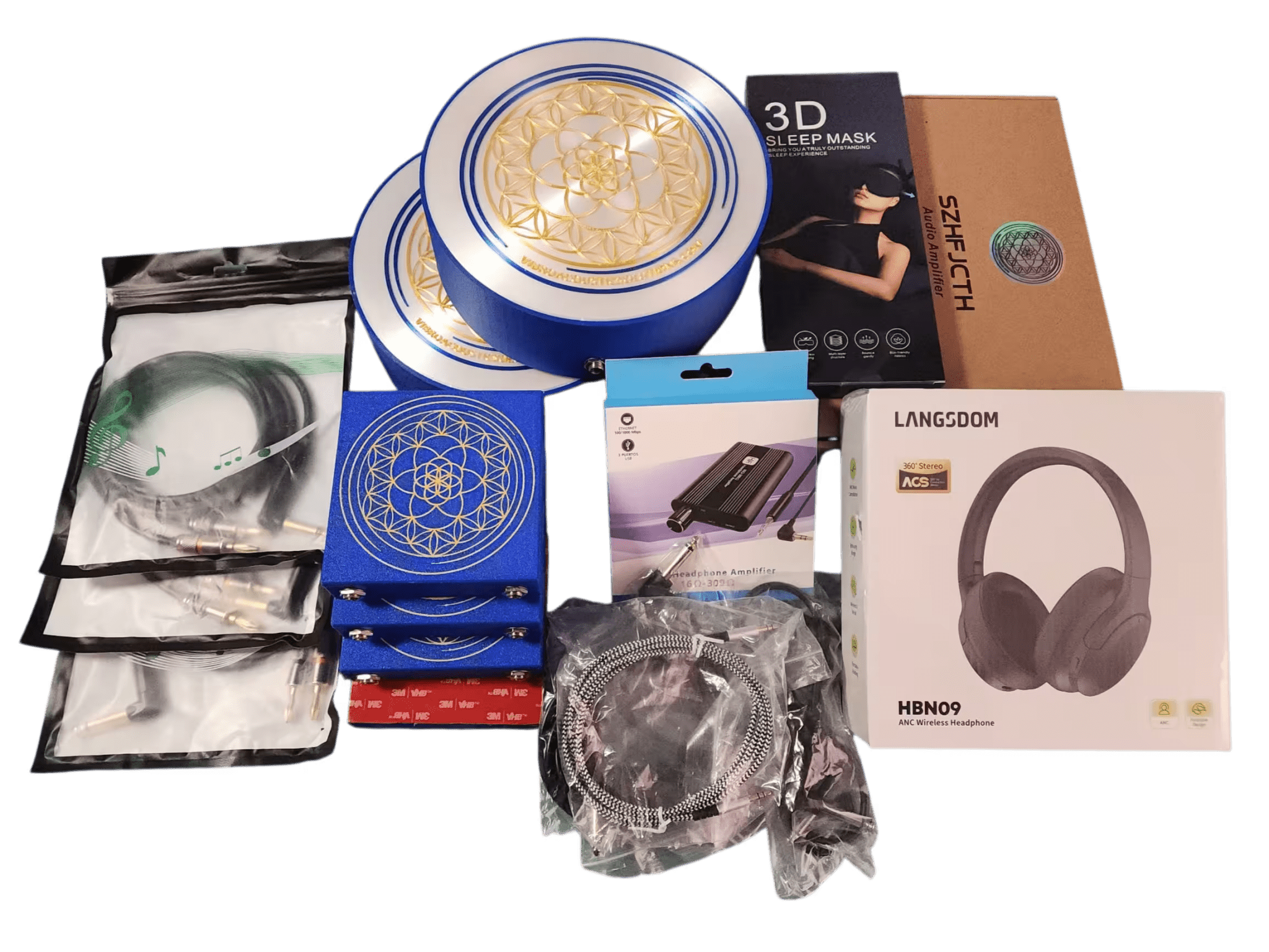 Vibroacoustic Therapy Massage Table Attachments with custom Amplifier Bundle Vibroacoustic Solutions