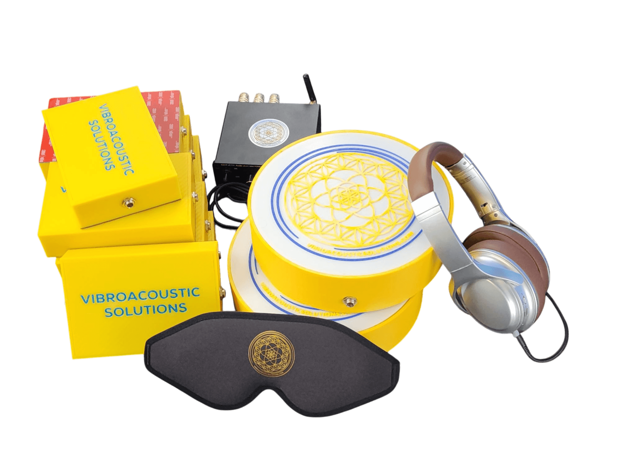 Vibroacoustic Therapy Massage Table Attachments with custom Amplifier Bundle Vibroacoustic Solutions