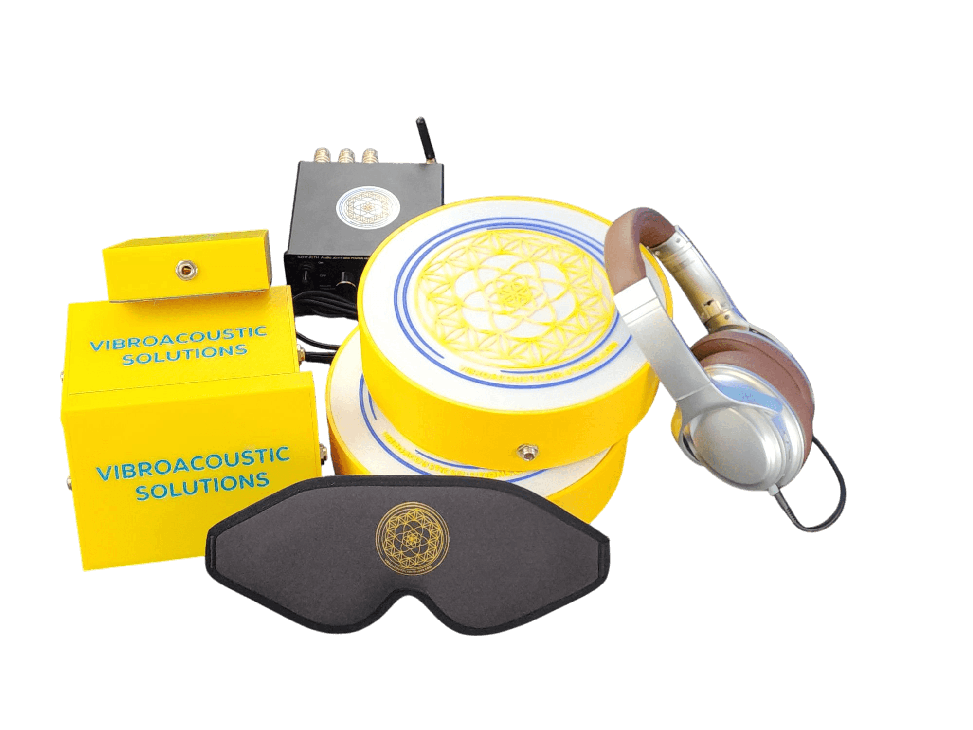 Vibroacoustic Therapy Massage Table Attachments with custom Amplifier Bundle Vibroacoustic Solutions