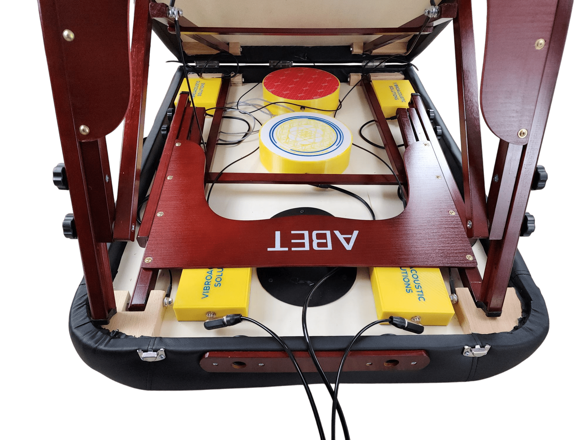 Vibroacoustic Therapy Massage Table Attachments with custom Amplifier Bundle Vibroacoustic Solutions