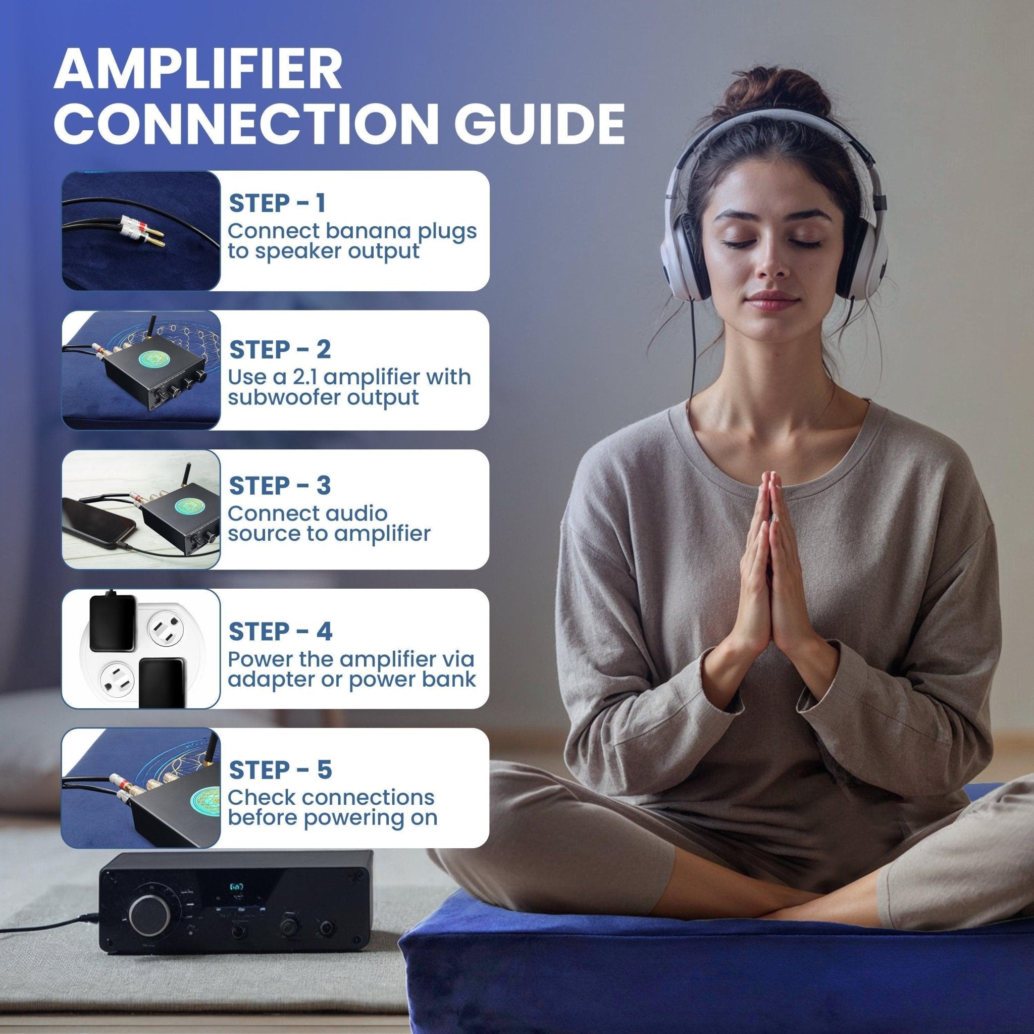 Vibroacoustic Therapy Zafu Meditation Cushion bundle with custom amplifier Vibroacoustic Solutions