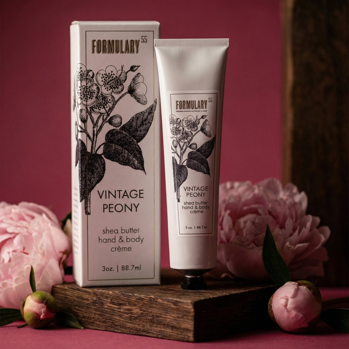 Vintage Peony - On-the-Go Shea Butter Hand and Body Creme Tube Formulary 55