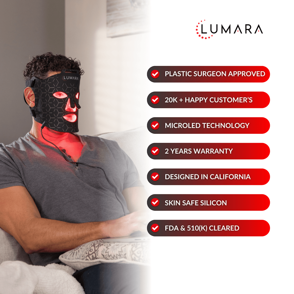 VISO - FDA Certified Red Light Therapy Mask Lumara