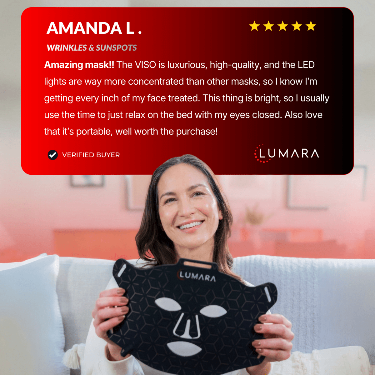Lumara VISO - FDA Certified Red Light Therapy Mask